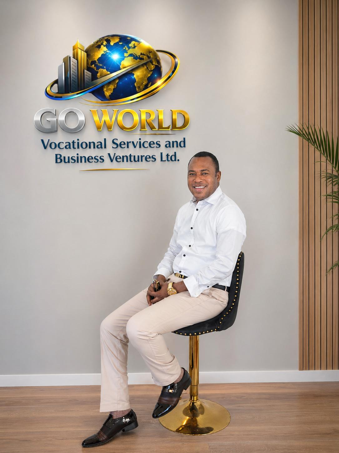 Samuel Terry – CEO and Founder at GO WORLD Vocational Services and Business Ventures Ltd. office, Canada